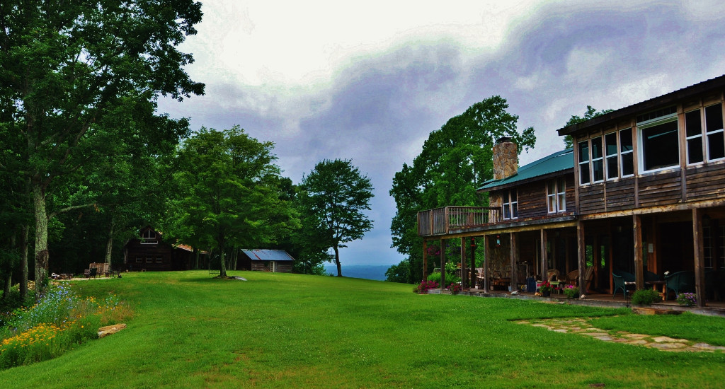 Back yard of Singletree Inn by Hanging Rock NC