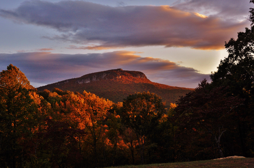 Dusk photo of Hanging Rock