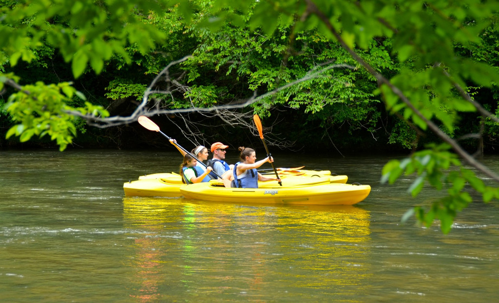 Pic of kayaking on the Dan River near Hanging Rock