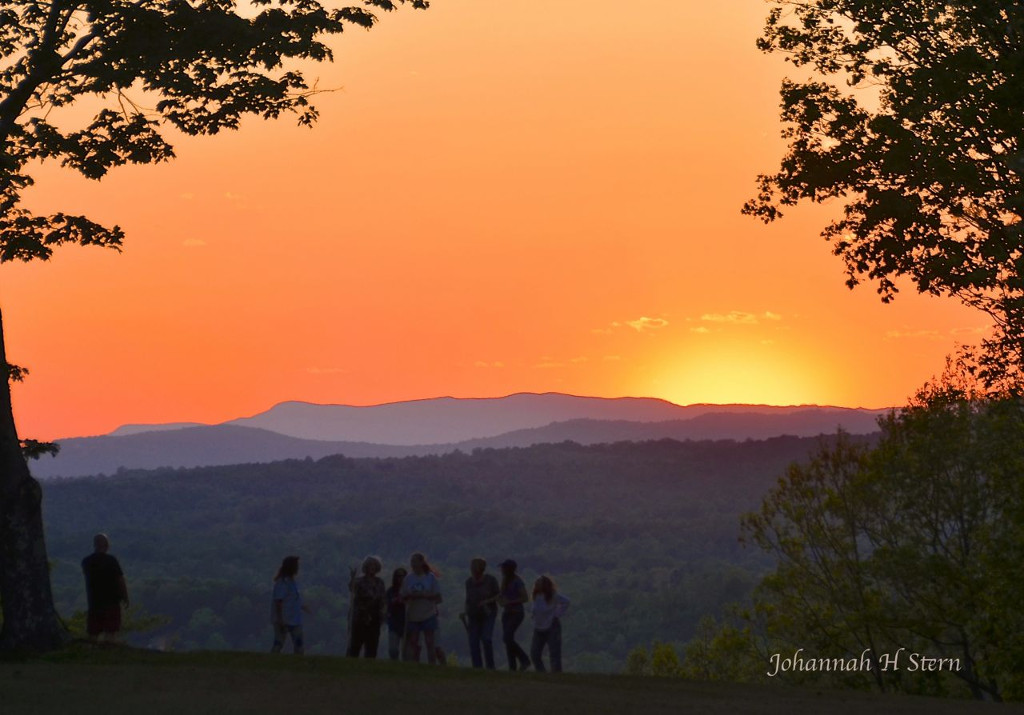 Sunset of retreat group