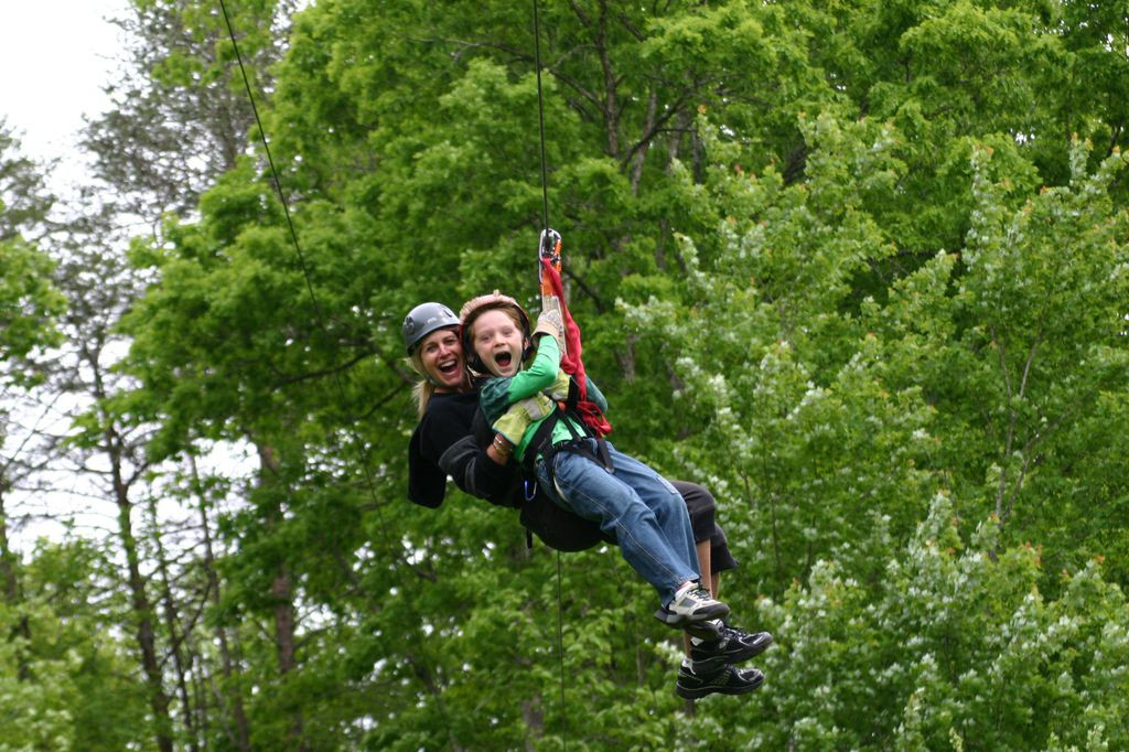 Photo of ziplining fun at Hanging Rock NC