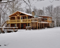 Singletree Inn and Lodge in the winter snow photo