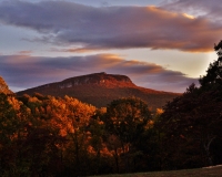 Dusk photo of Hanging Rock