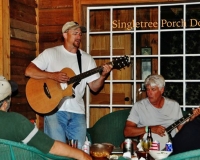 Kirk playing the guitar at Singletree Inn and Cabins - Hanging Rock