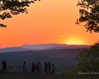 Sunset of retreat group