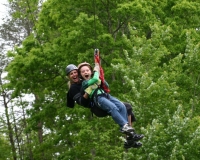 Photo of ziplining fun at Hanging Rock NC