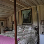 Bed in Allie's Room at the Inn at Singletree Gun and Plough in Hanging Rock NC