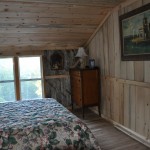 Dean's room bed at Singletree Lodge near Hanging Rock State Park